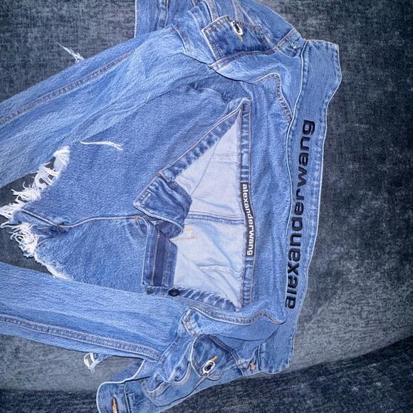 Alexander Wang Tied Up Denim Shorts - Picture 3 of 5